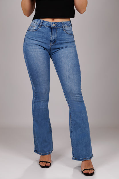 LUNA – Flare Mid Rise – Light Blue