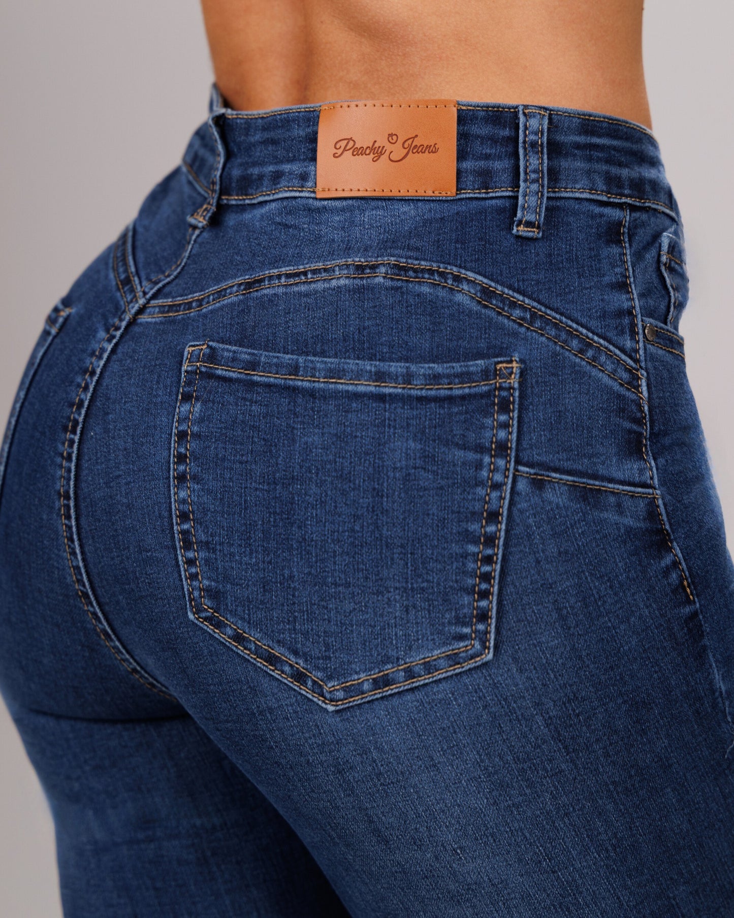 INDIGO – Flare Mid Rise – Dark Blue